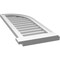 Ekena Millwork Quarter Round Top Right Surface Mount PVC Gable Vent w/ 2"W x 2"P Brickmould Sill Frame, 14"W x 36"H GVPQR14X3603SN - alternate 2